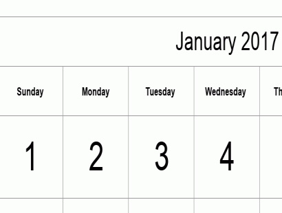full page calendar