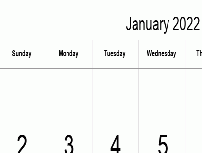 printable january 2022 calendar