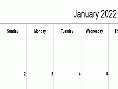 printable january 2022 calendar
