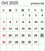 Printcal.net Calendar Widget